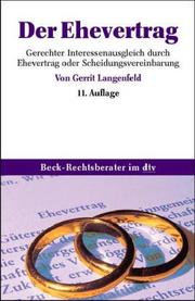 Cover of: Der Ehevertrag.