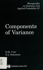 Cover of: Components of variance