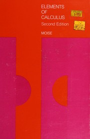Cover of: Elements of calculus by Moise, Edwin E.