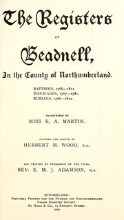Cover of: (The) registers of Beadnell, in the county of Northumberland