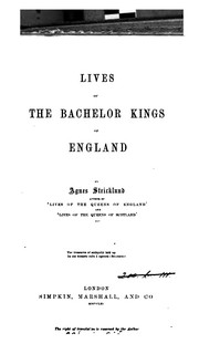 Cover of: Lives of the bachelor kings of England
