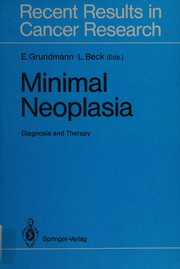 Cover of: Minimal neoplasia: diagnosis and therapy