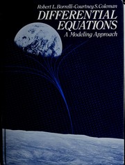 Cover of: Differential equations: a modeling approach