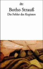 Cover of: Die Fehler des Kopisten.