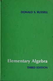 Cover of: Elementary algebra by Donald S. Russell