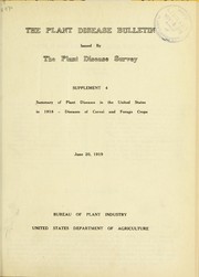 Cover of: Summary of plant diseases in the United States in 1918: Diseases of cereal and forage crops