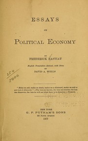 Cover of: Essays on political economy