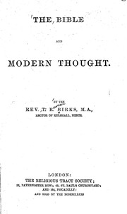 Cover of: The Bible and modern thought by T. R. Birks