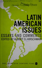 Cover of: Latin American issues: essays and comments.