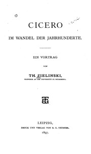Cover of: Cicero im Wandel der Jahrhunderte
