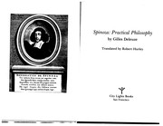 Cover of: Spinoza, practical philosophy