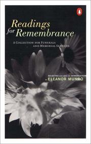 Cover of: Readings for remembrance by selected and with an introduction by Eleanor Munro.