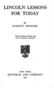 Cover of: Lincoln lessons for today by Newkirk, Garrett