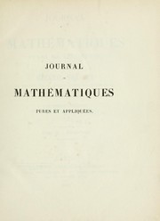 Cover of: Journal de mathématiques pures et appliquées by Joseph Liouville