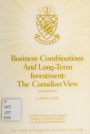 Cover of: Business combinations and long-term investments: the Canadian view
