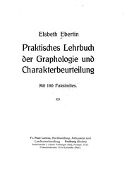 Cover of: Praktisches Lehrbuch der Graphologie und Charakterdeutung by Elsbeth Ebertin