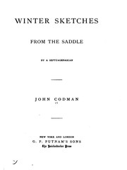 Cover of: Winter sketches from the saddle