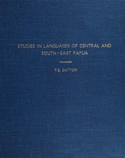 Cover of: Studies in languages of Central and Southeast Papua