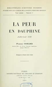 Cover of: La peur en Dauphiné: (juillet-août 1789)