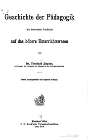 Cover of: Geschichte der Pädagogik: mit besonderer Rücksicht auf das höhere Unterrichtswesen