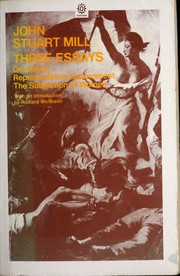Cover of: Three essays by John Stuart Mill
