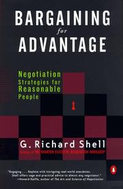 Cover of: Bargaining for Advantage : Negotiation Strategies for Reasonable People