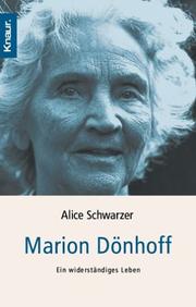 Cover of: Marion Dönhoff. Ein widerständiges Leben. by Alice Schwarzer