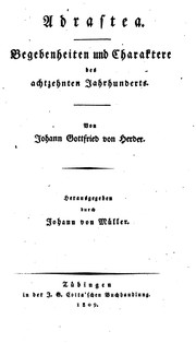 Cover of: Johann Gottfried von Herder's sämmtliche Werke...