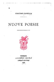 Cover of: Nuove poesie by Giacomo Zanella
