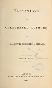Cover of: Imitations of celebrated authors