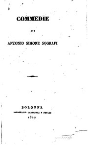 Cover of: Commedie by Antonio Simone Sografi