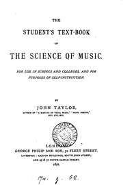 Cover of: The student's text-book of the science of music