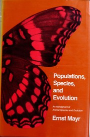 Cover of: Populations, species, and evolution by Ernst Mayr