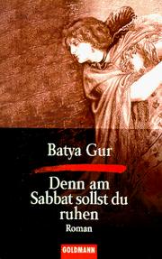 Cover of: Denn Am Sabbatsollst by Batya Gur