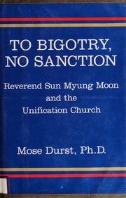 Cover of: To bigotry, no sanction