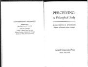 Cover of: Perceiving (Contemporary Philosophy)