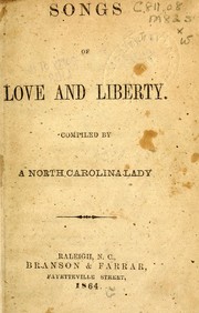 Cover of: Songs of love and liberty.