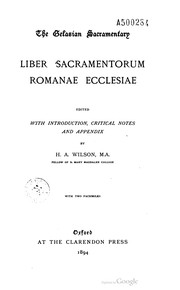Cover of: The Gelasian sacramentary by Catholic Church