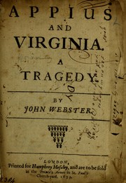 Cover of: Appius and Virginia by John Webster