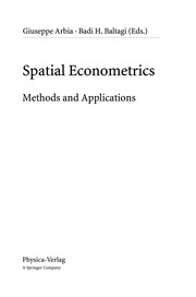 Spatial econometrics by Giuseppe Arbia
