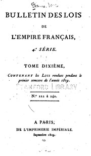 Cover of: Bulletin des lois