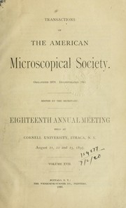 Cover of: Transactions by American Microscopical Society