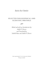 Cover of: Selected philosophical and scientific writings