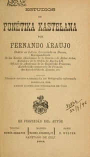 Cover of: Estudios de Fonétika Kastelana by Fernando Araujo