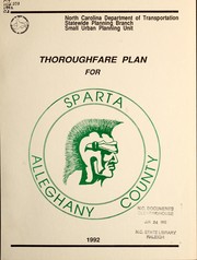 Cover of: Thoroughfare plan for Sparta, North Carolina