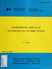 Cover of: Environmental aspects of Escherichia coli in human health