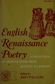 Cover of: English Renaissance poetry: a collection of shorter poems from Skelton to Jonson