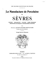 Cover of: La manufacture de porcelaine de Sèvres