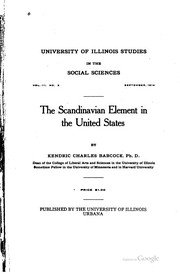 Cover of: ... The Scandinavian element in the United States by Kendric Charles Babcock