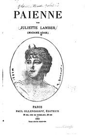 Cover of: Paīenne by Juliette Adam